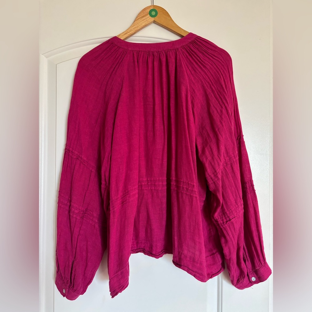 Rails fucsia linen blouse size L. EUC - Picture 5 of 8